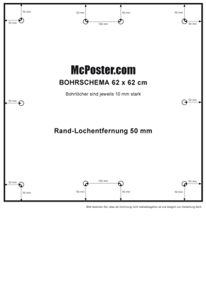 Bohrlochschema 62 x 62 | McPoster.com