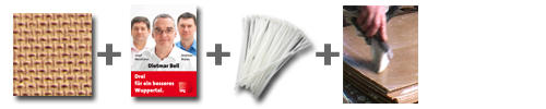 Set-Variante 8: Hartfaser + Druck + Kabelbinder + Kleben | McPoster.com