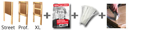Set-Variante 8: Plakatständer + Druck + Kabelbinder + Kleben | McPoster.com