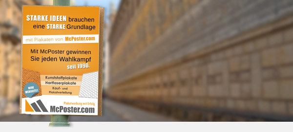 Anwendung Kunststoffplakate | McPoster.com Anwendung Kunststoffplakate | McPoster.com