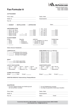 Fax-Bestellformular 1 | McPoster.com Fax-Bestellformular 1 | McPoster.com