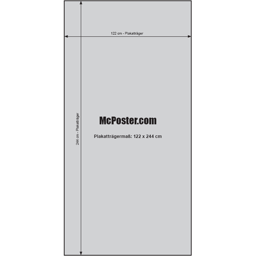 Formatskizzen | McPoster.com Skizze Hartfaserplatte 122 x 244 cm Hochformat
