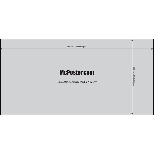 Formatskizzen | McPoster.com Skizze Hartfaserplatte 122 x 244 cm Querformat