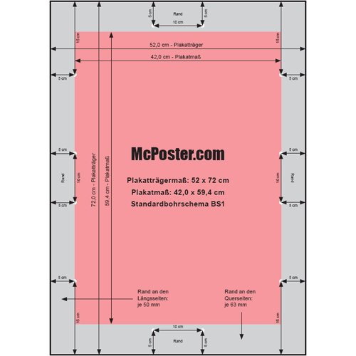 Skizze Hartfaserplatte 52 x 72 cm Hochformat